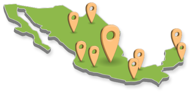 Mapa de distribuidores en México
